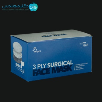 ماسک سه‌لایه پرستاری برند PKT بسته ده عددی 