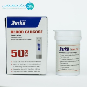 نوار تست قند خون درکا (Derka) بسته 50 عددی