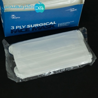 ماسک سه‌لایه پرستاری برند PKT بسته ده عددی 